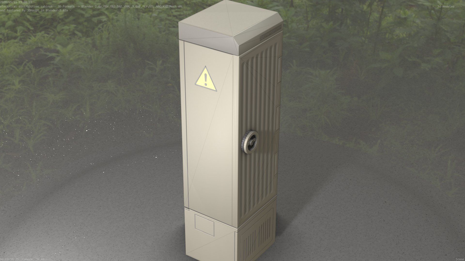 Electrical Distribution Cabinet 142 Low-poly 3D model_81