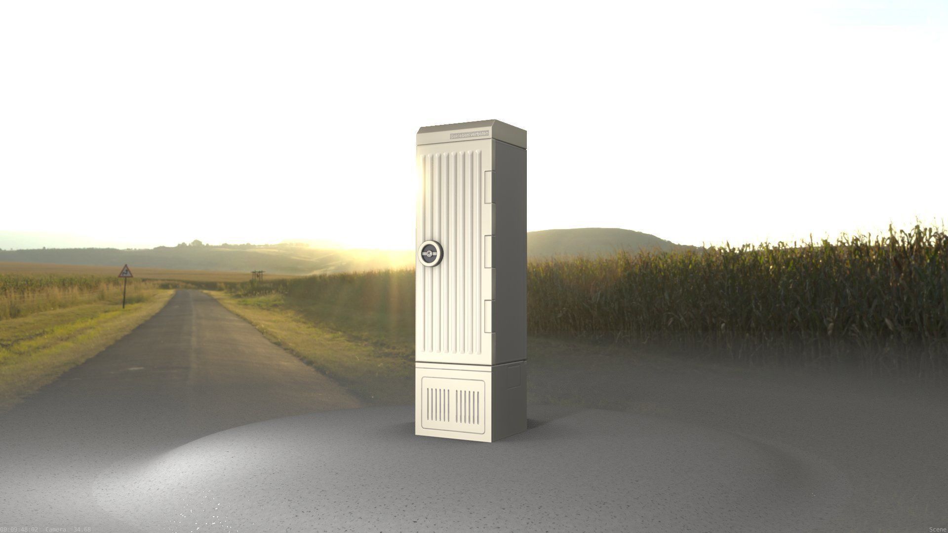 Electrical Distribution Cabinet 142 Low-poly 3D model_21