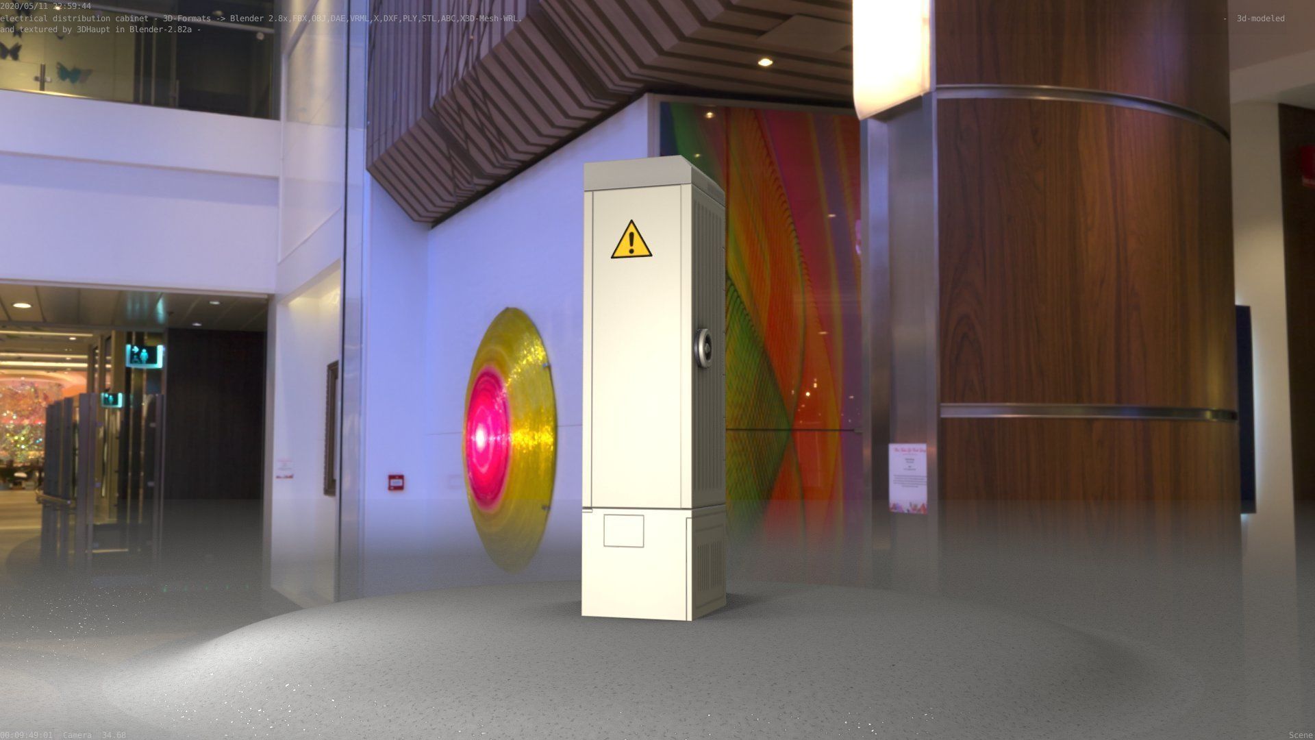 Electrical Distribution Cabinet 142 Low-poly 3D model_44