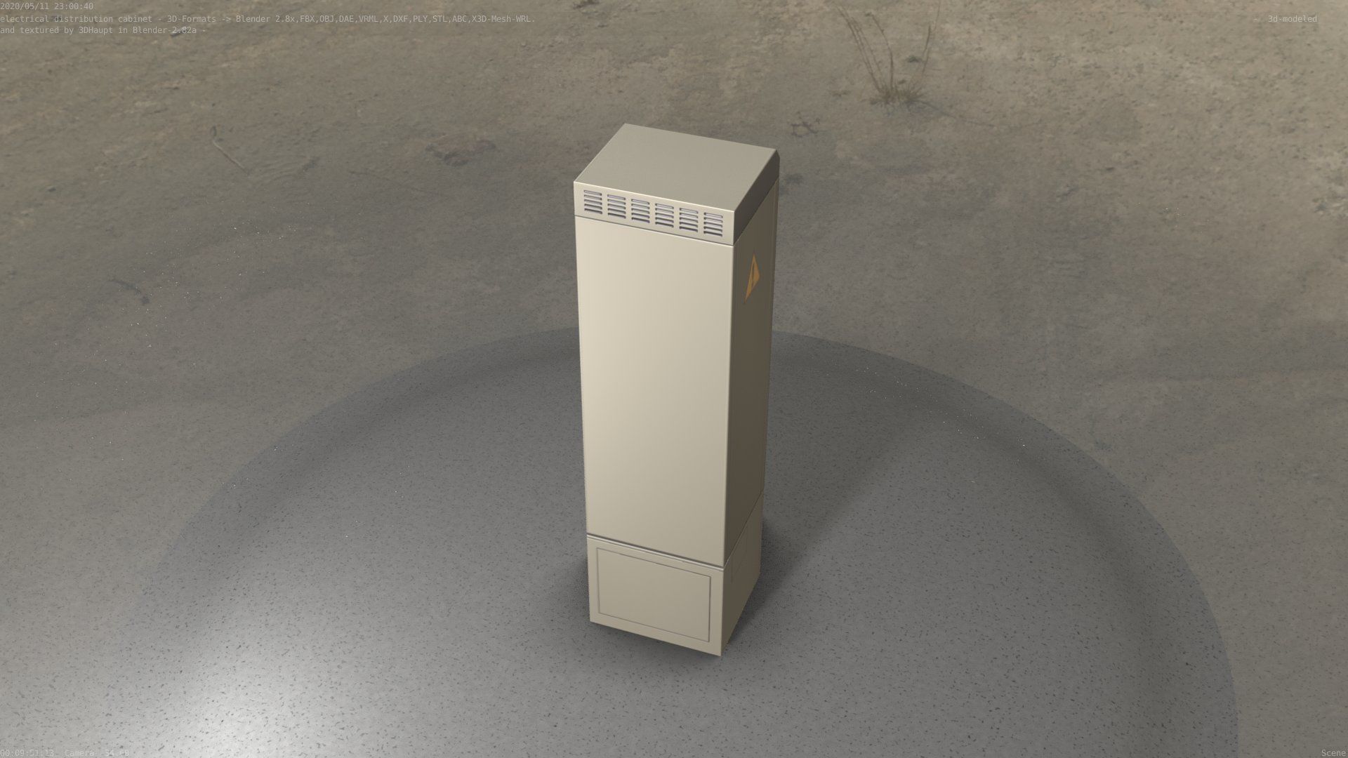 Electrical Distribution Cabinet 142 Low-poly 3D model_98