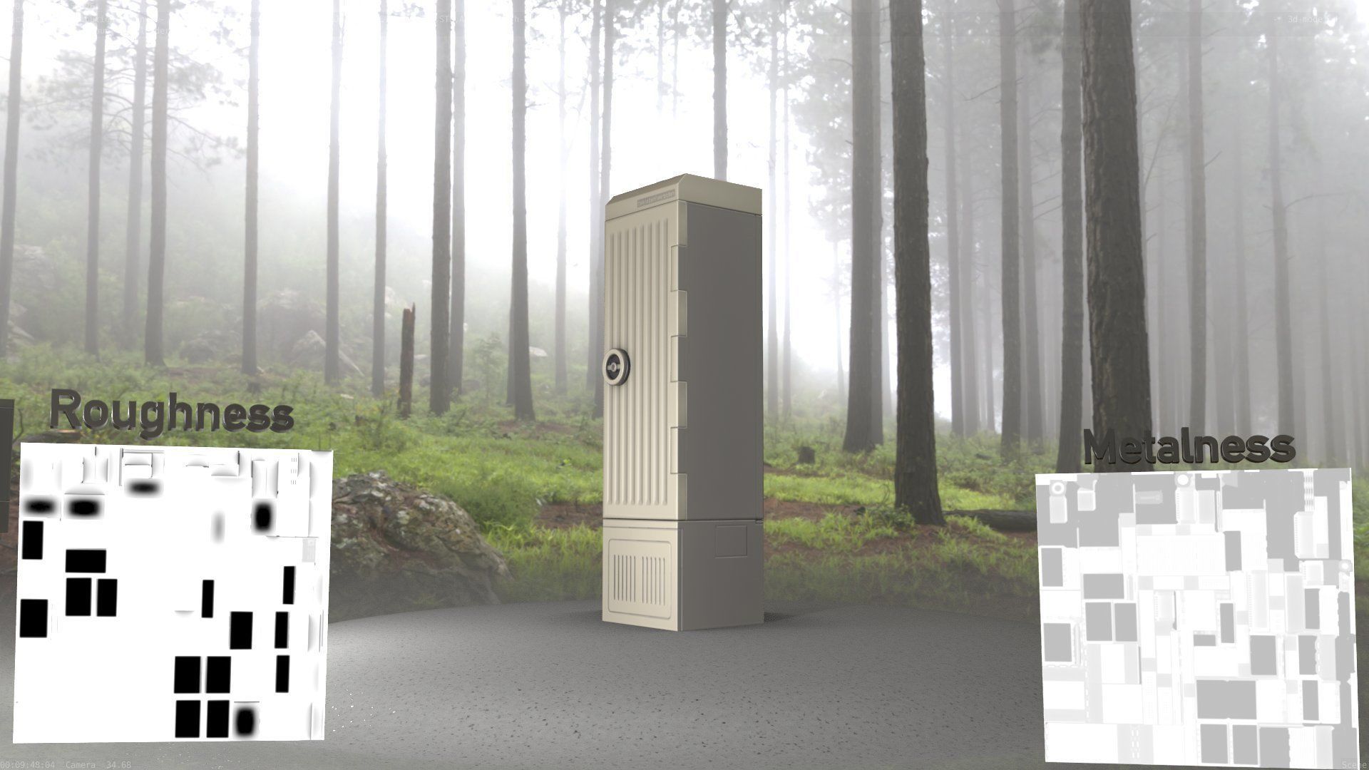 Electrical Distribution Cabinet 142 Low-poly 3D model_23