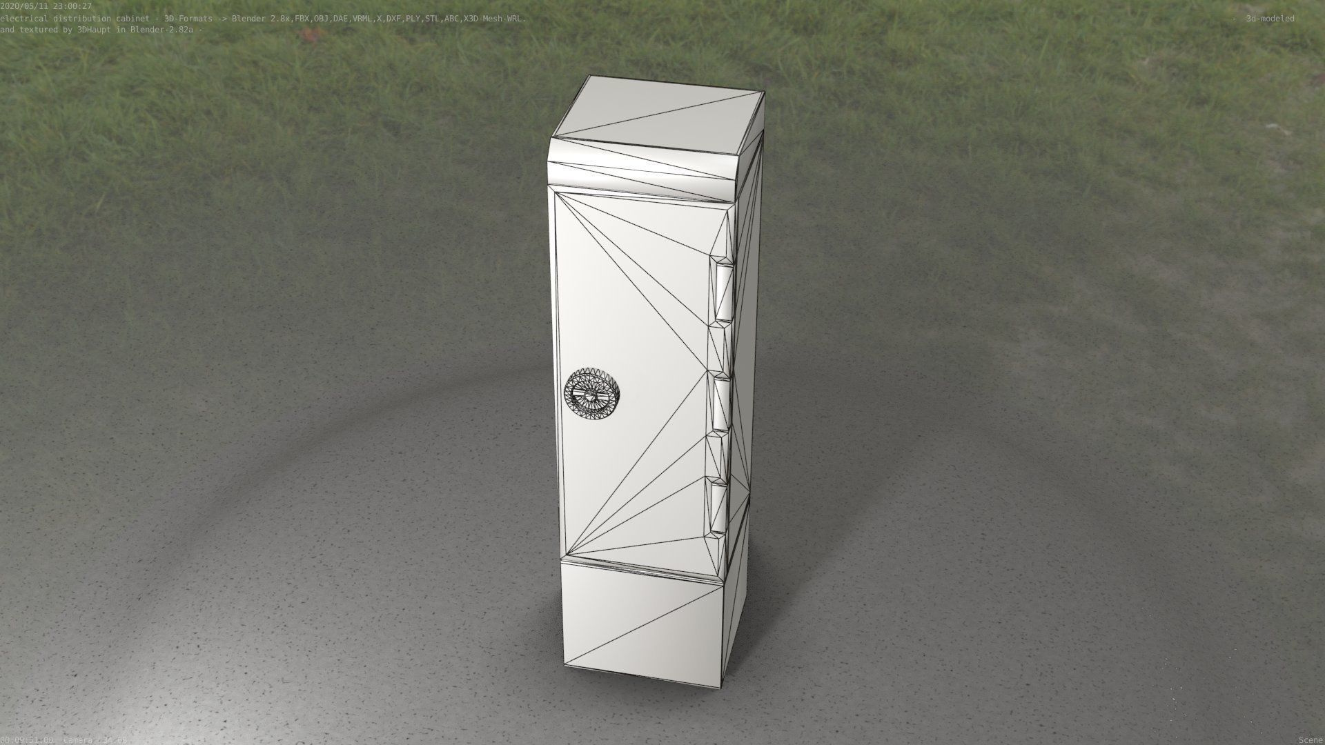 Electrical Distribution Cabinet 142 Low-poly 3D model_85