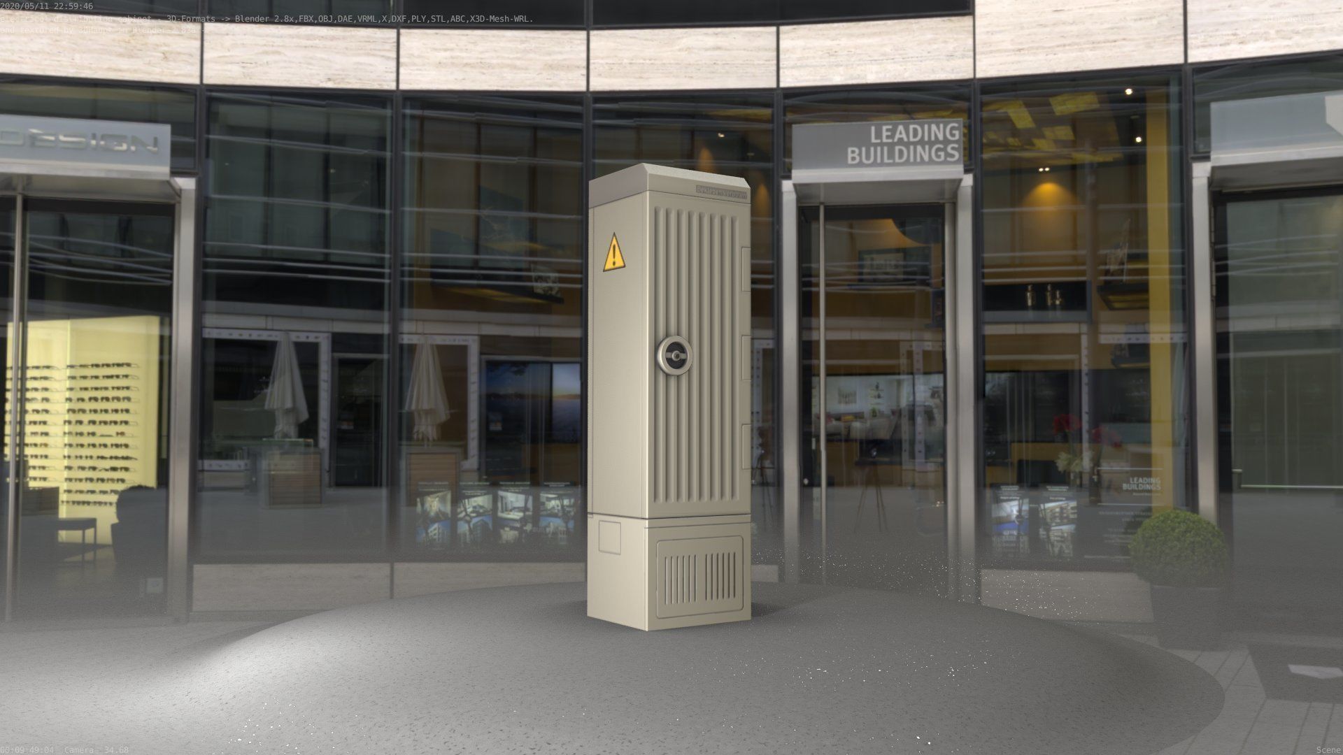 Electrical Distribution Cabinet 142 Low-poly 3D model_47