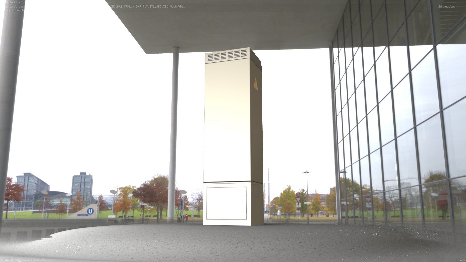 Electrical Distribution Cabinet 142 Low-poly 3D model_63