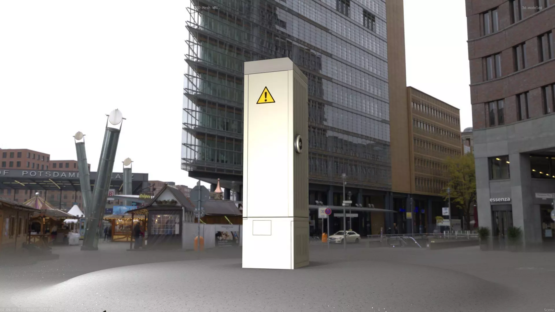 Electrical Distribution Cabinet 142 Low-poly 3D model_0