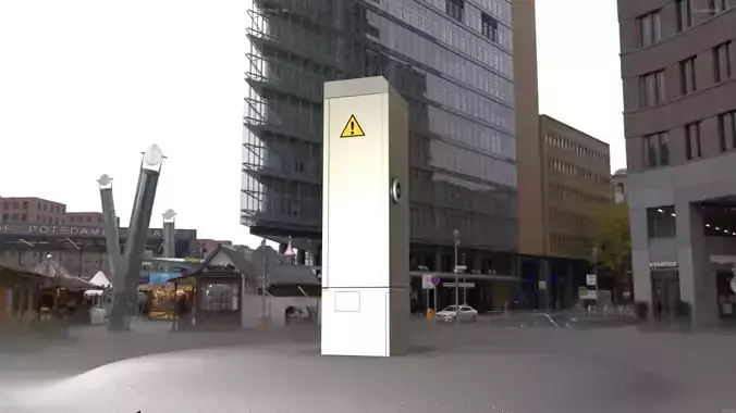 Electrical Distribution Cabinet 142 Low-poly 3D model