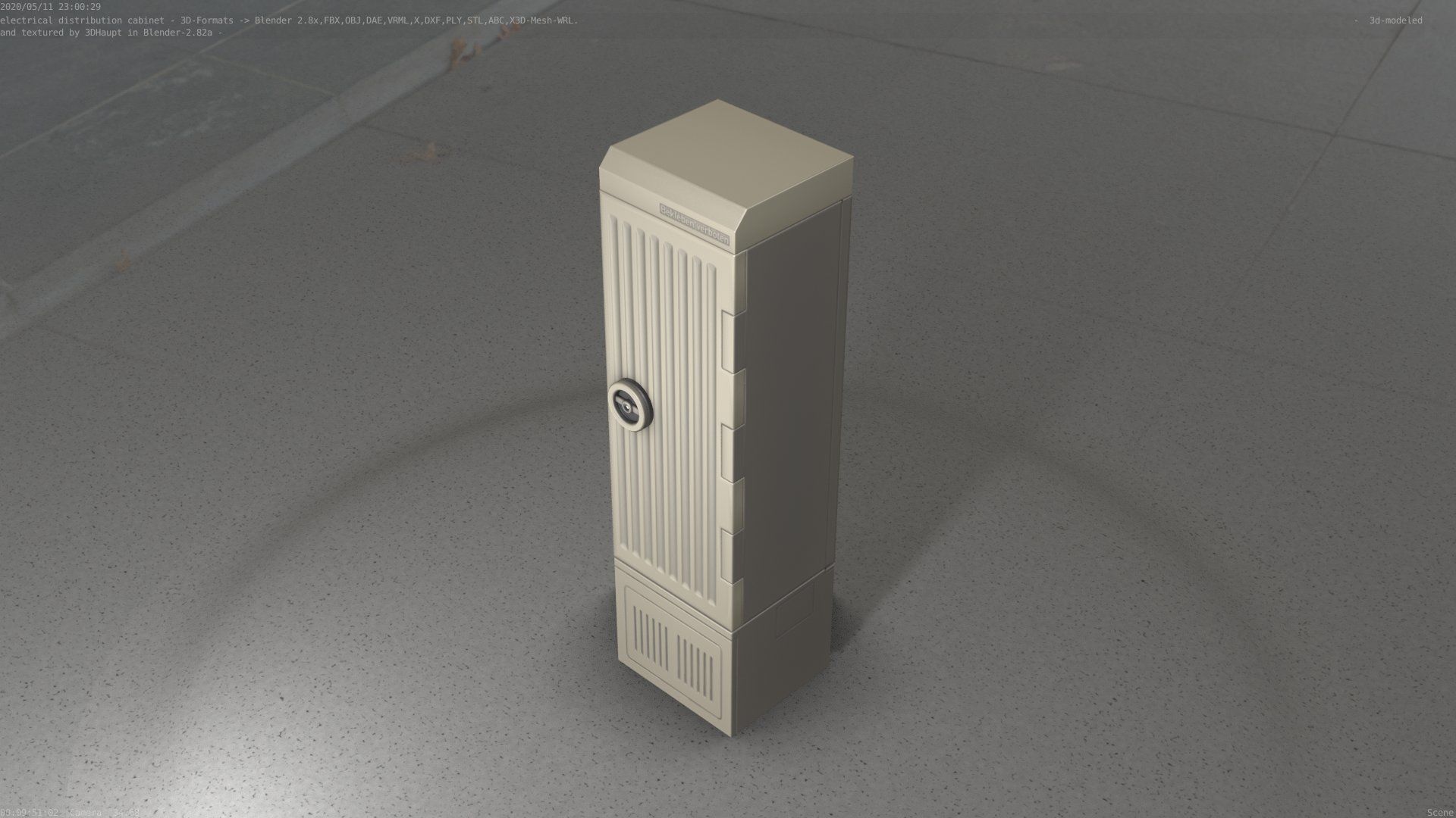 Electrical Distribution Cabinet 142 Low-poly 3D model_87