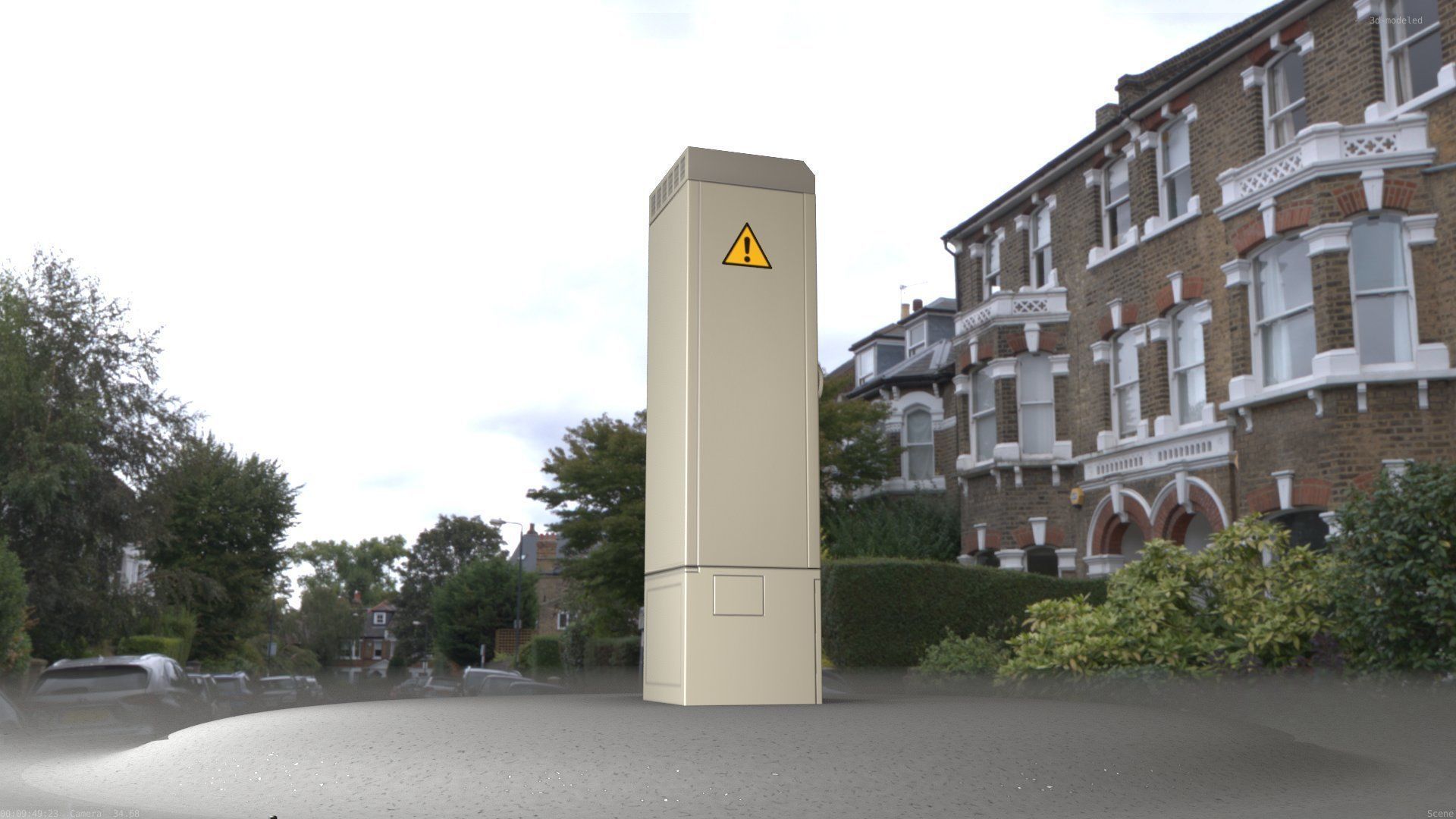 Electrical Distribution Cabinet 142 Low-poly 3D model_66