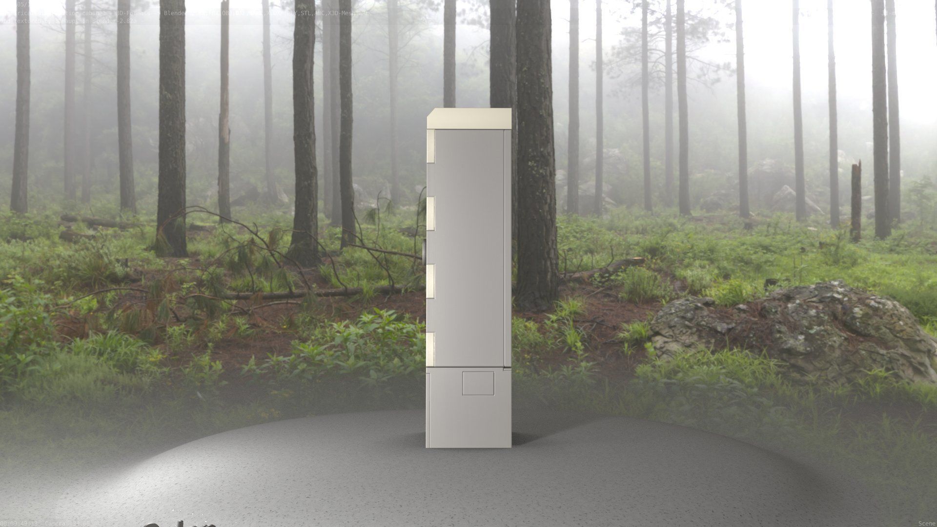 Electrical Distribution Cabinet 142 Low-poly 3D model_56