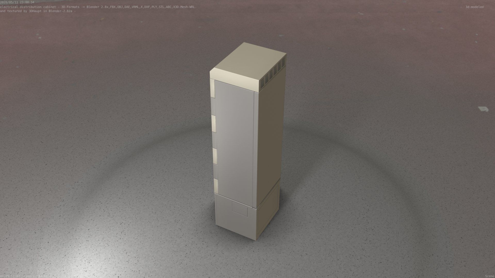 Electrical Distribution Cabinet 142 Low-poly 3D model_92