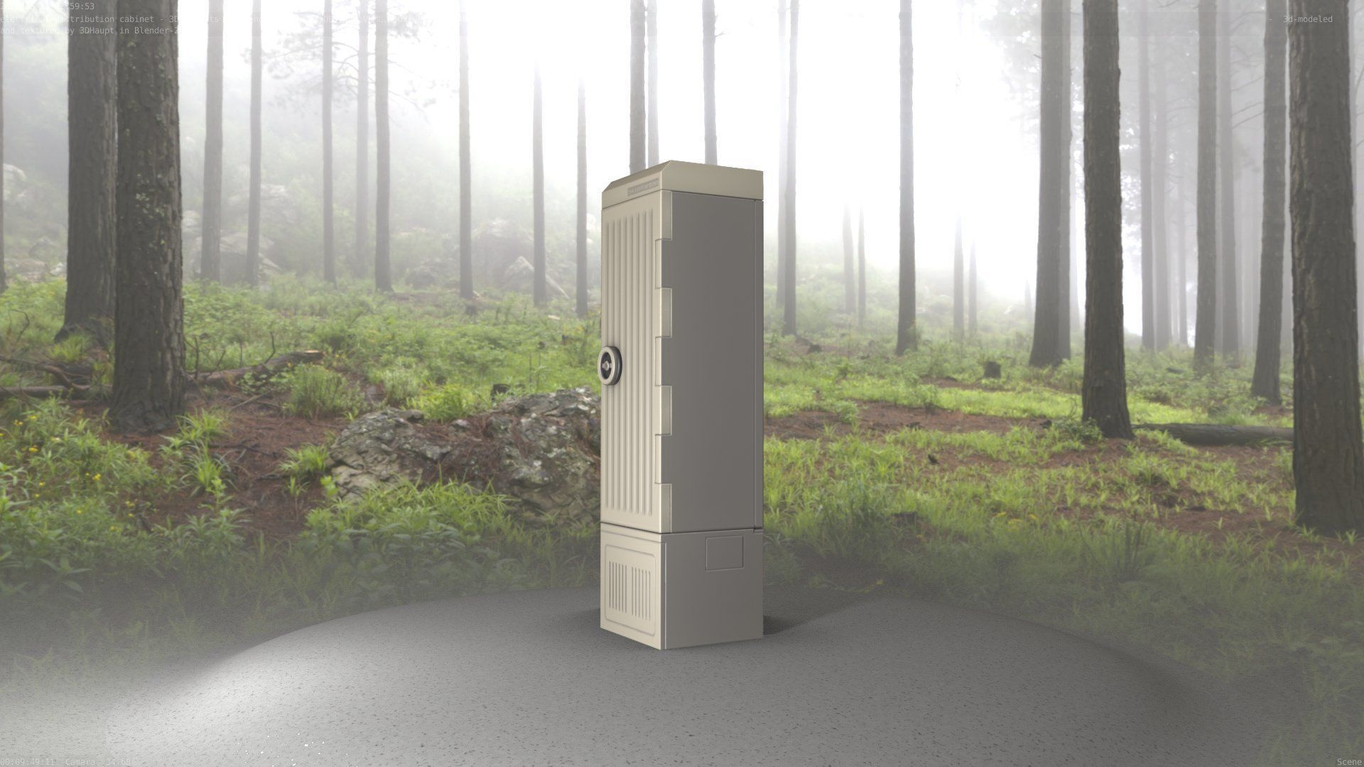 Electrical Distribution Cabinet 142 Low-poly 3D model_54