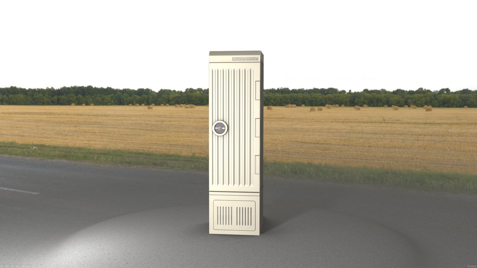 Electrical Distribution Cabinet 142 Low-poly 3D model_19