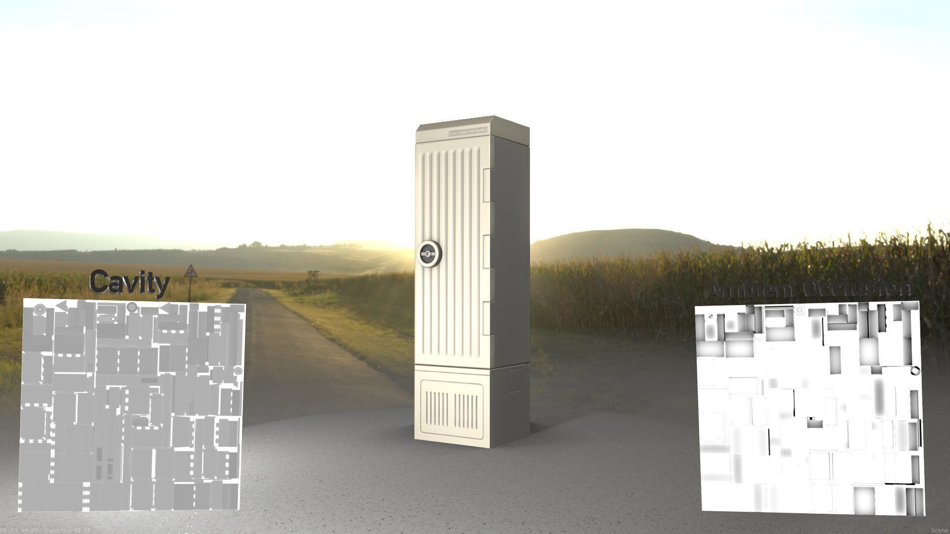 Electrical Distribution Cabinet 142 Low-poly 3D model_52