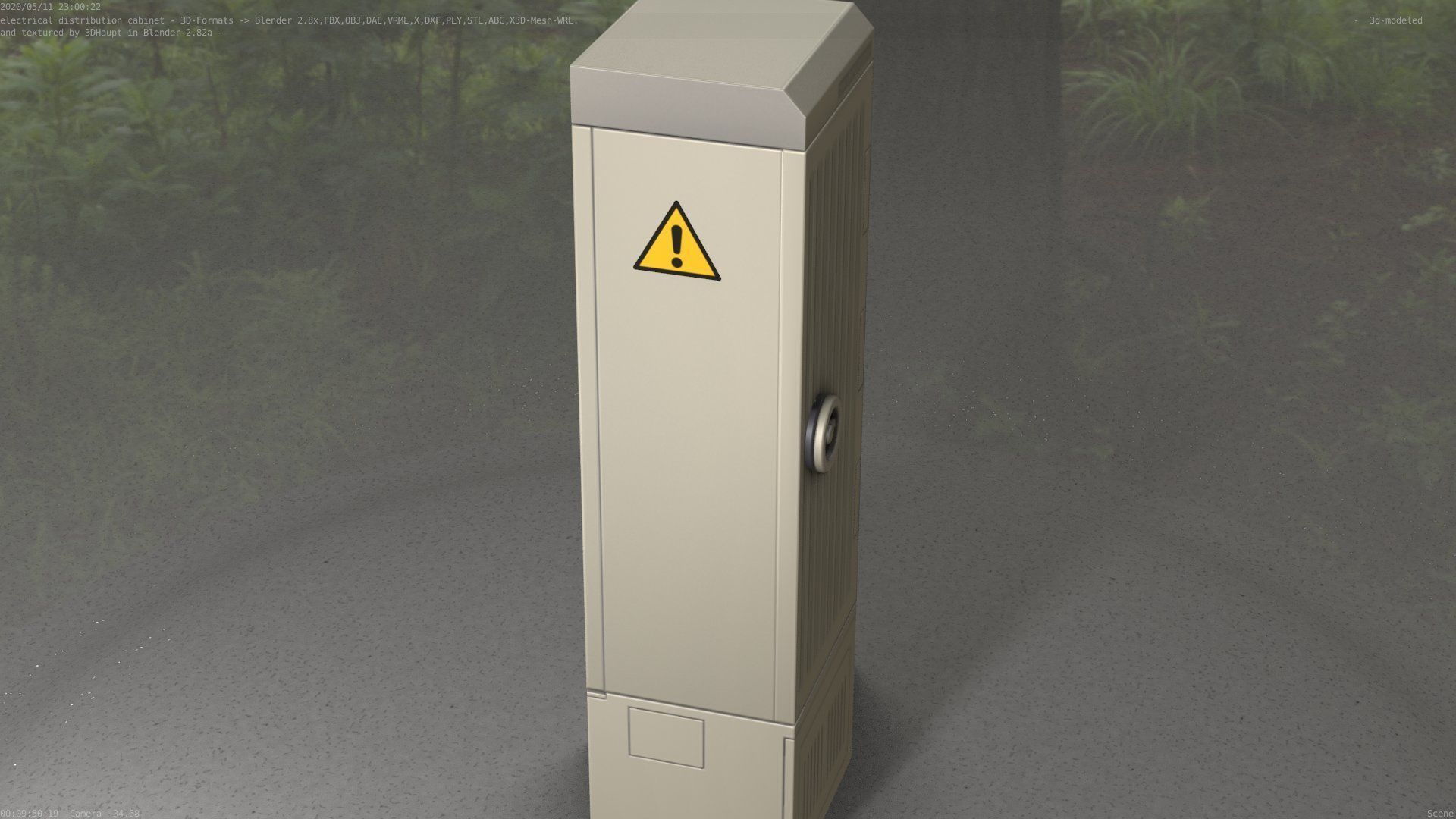 Electrical Distribution Cabinet 142 Low-poly 3D model_80