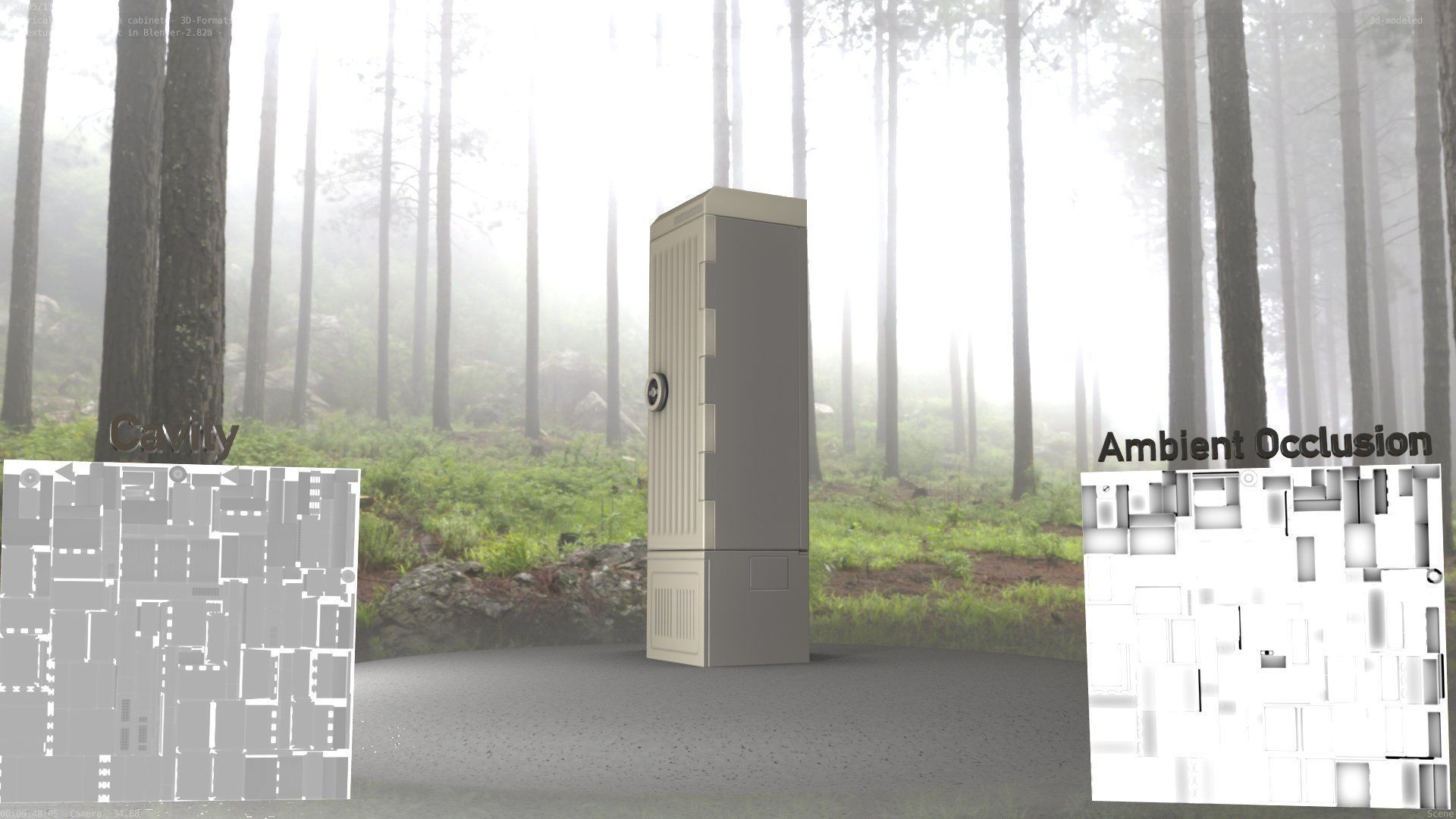 Electrical Distribution Cabinet 142 Low-poly 3D model_24