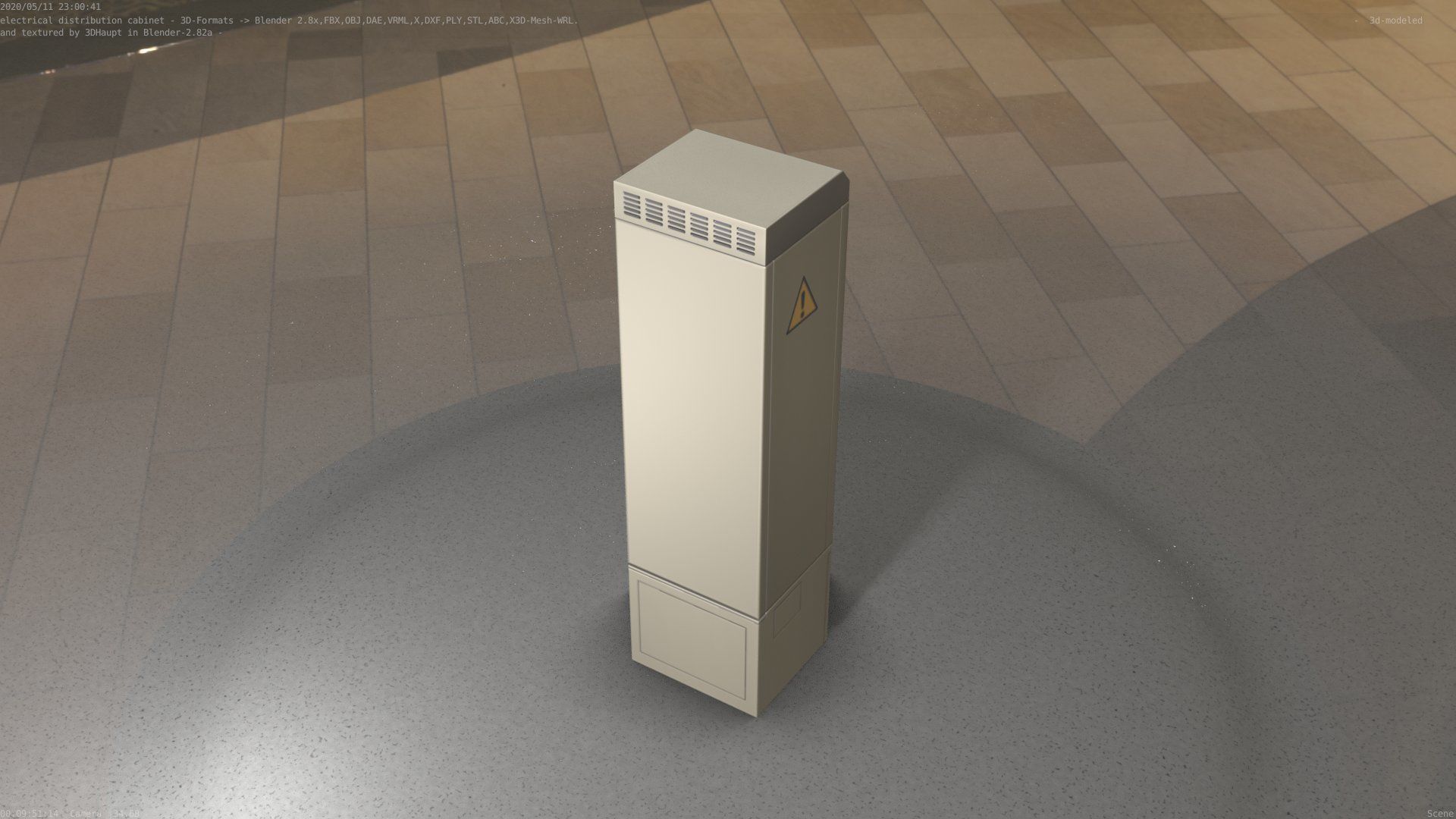 Electrical Distribution Cabinet 142 Low-poly 3D model_99