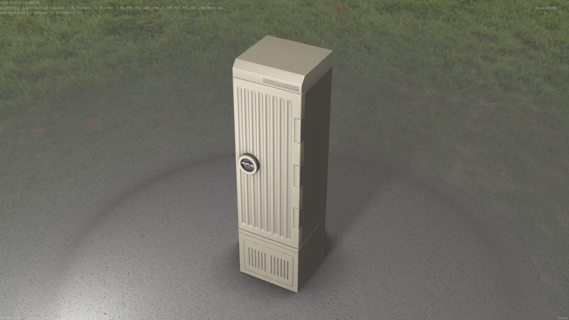 Electrical Distribution Cabinet 142 Low-poly 3D model_86