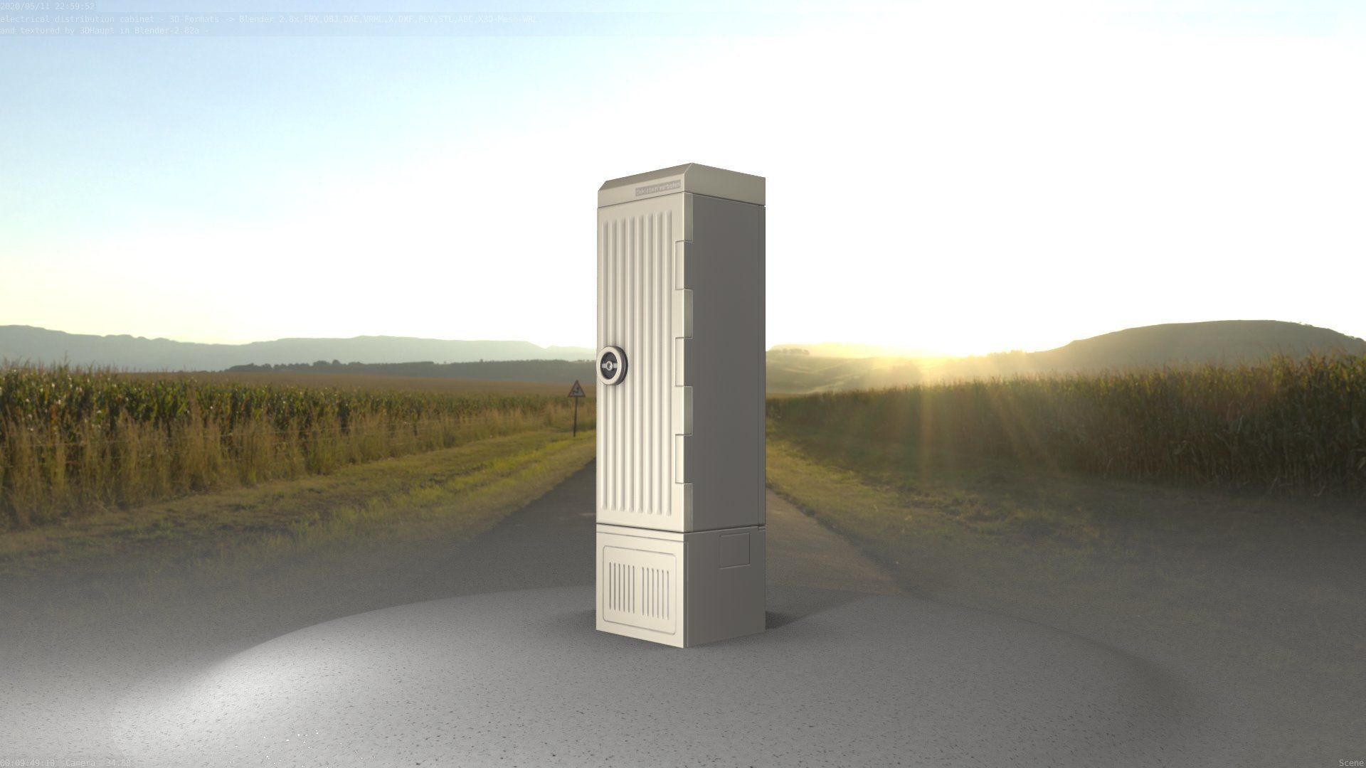 Electrical Distribution Cabinet 142 Low-poly 3D model_53