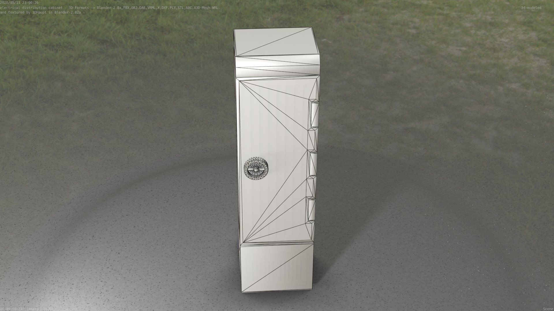 Electrical Distribution Cabinet 142 Low-poly 3D model_84