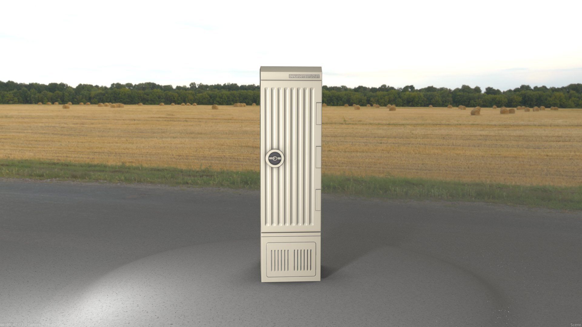 Electrical Distribution Cabinet 142 Low-poly 3D model_18