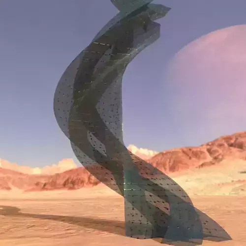 Sci fi Tower Glass Cage 3D model