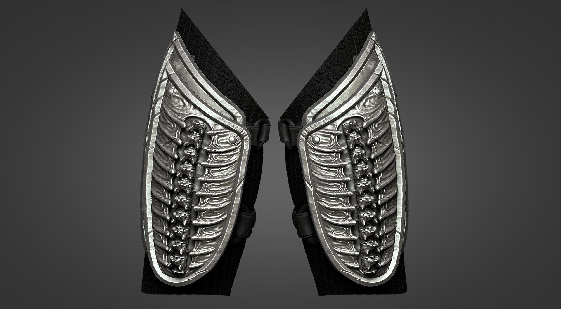 Lich King armor - leg 1 3D print model_1