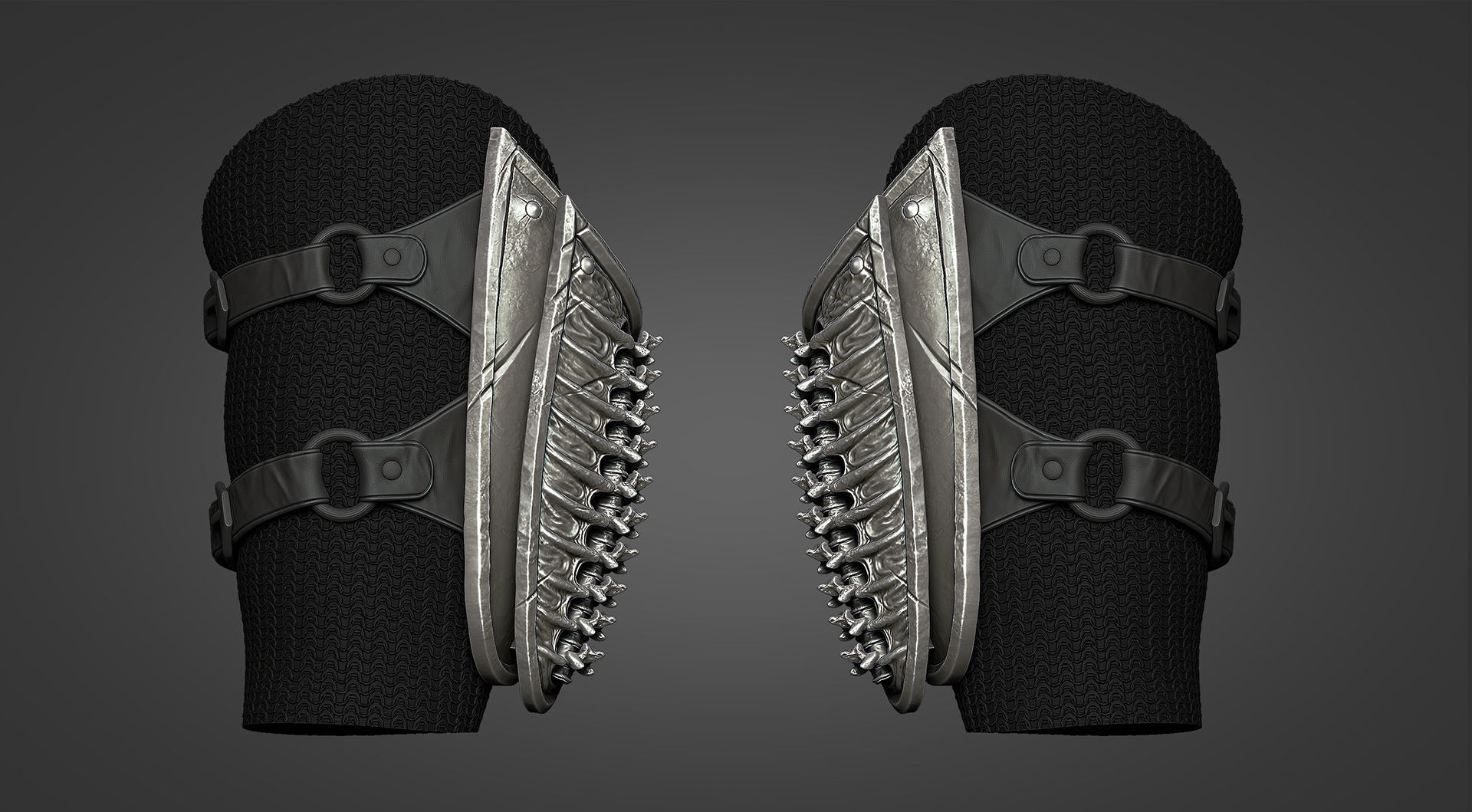 Lich King armor - leg 1 3D print model_4