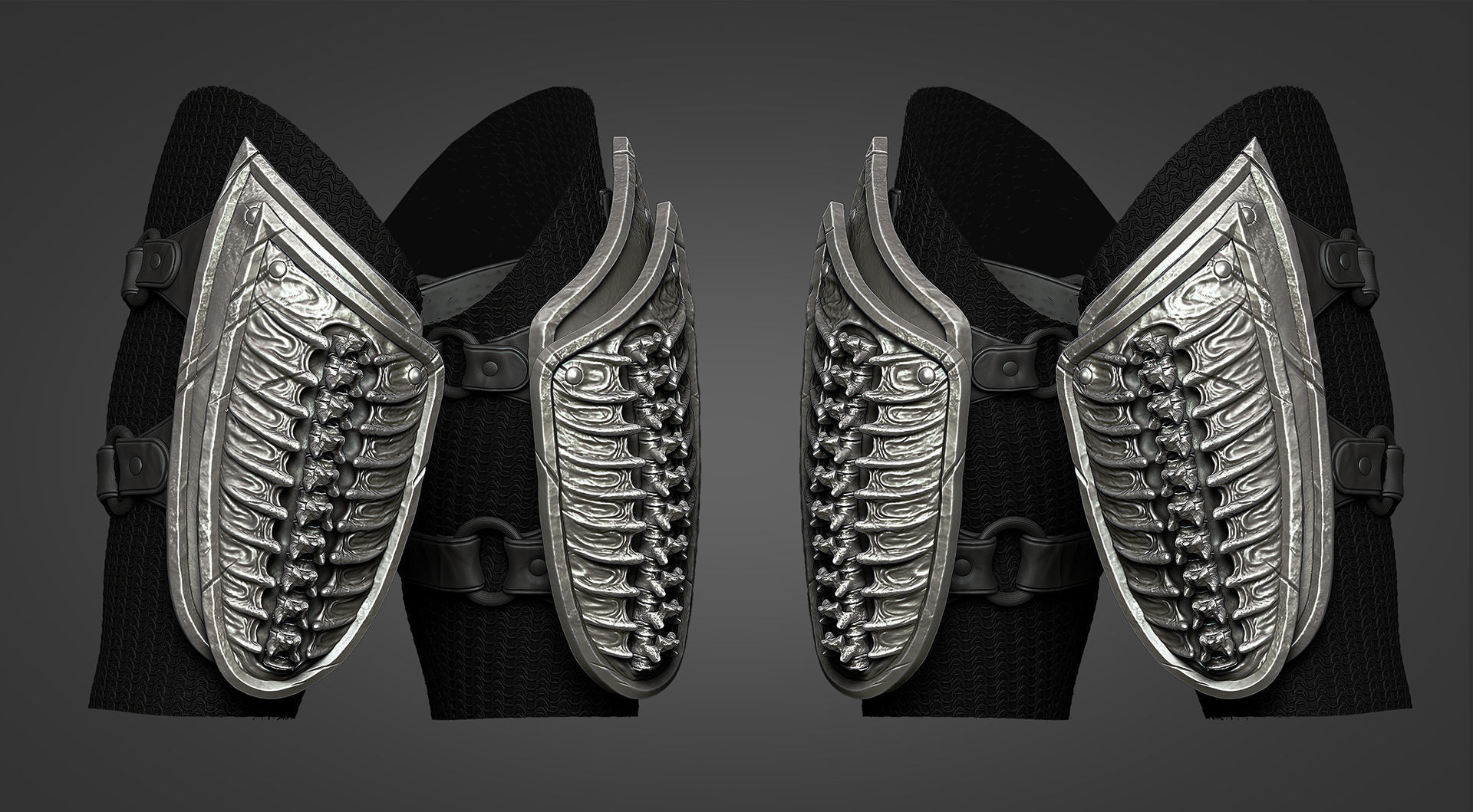 Lich King armor - leg 1 3D print model_2