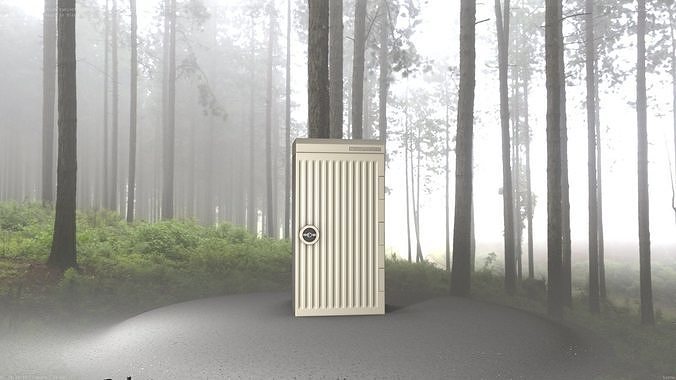 Electrical Distribution Cabinet 153 Low-poly 3D model