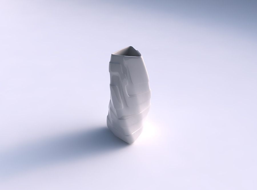 Vase twist triangle with smooth ribbons 3D print model