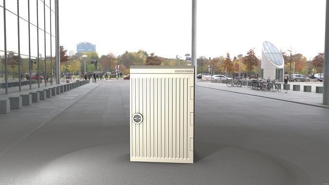 Electrical Distribution Cabinet 154 Low-poly 3D model