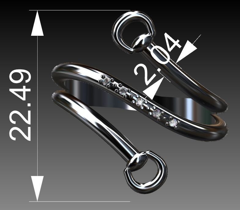 Ring horse equestrian 3D print model 3D print model_12