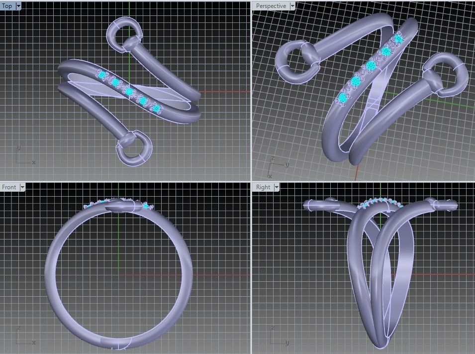 Ring horse equestrian 3D print model 3D print model_4