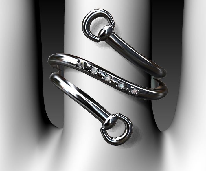 Ring horse equestrian 3D print model 3D print model_10