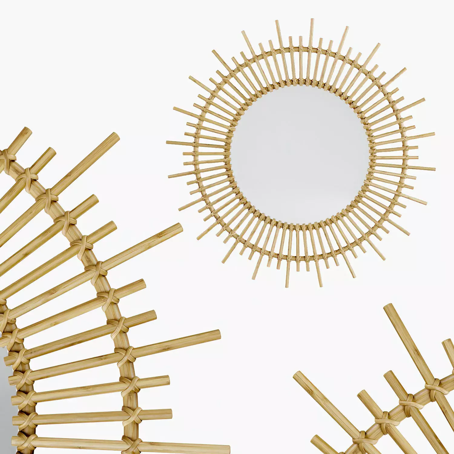 Planete rattan mirror  3D model_0