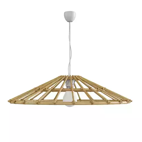 Vintage lampshade in natural rattan