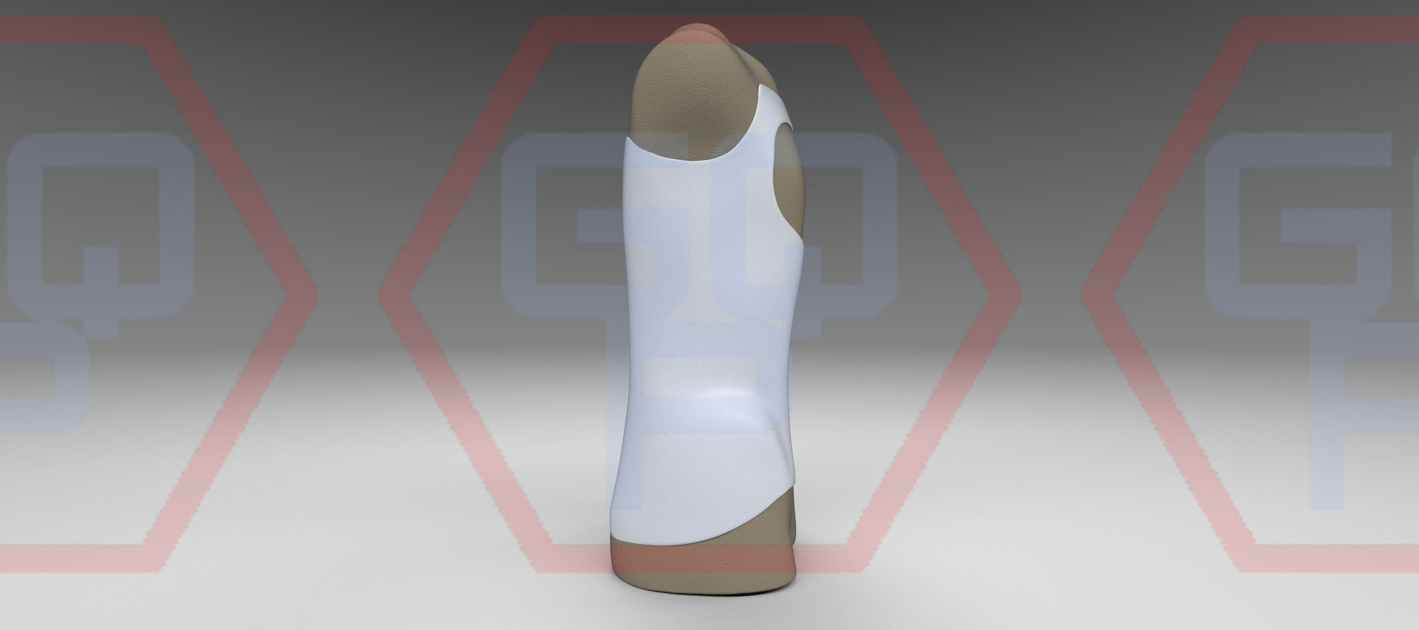 Orthopedic Corset Brace Cheneau Scoliosis 3D model_4