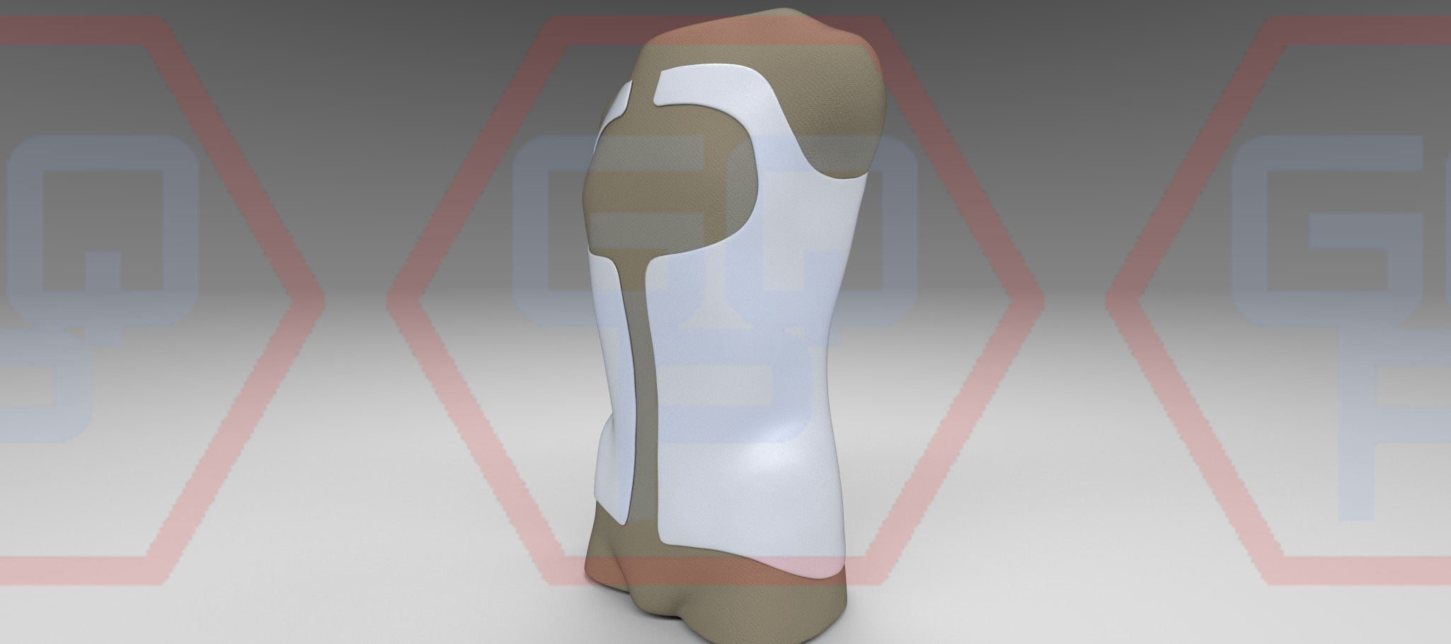 Orthopedic Corset Brace Cheneau Scoliosis 3D model_7