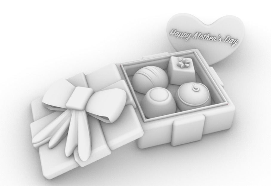 chocolate gift box  3D print model_2