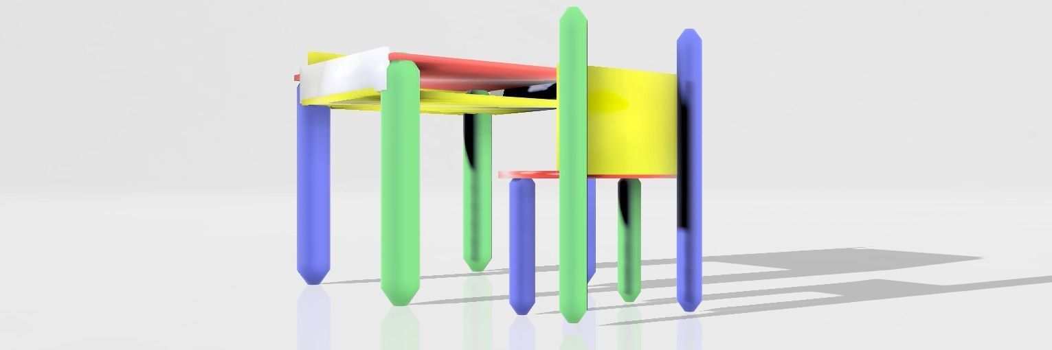 KG desk with chaire 3D model_10