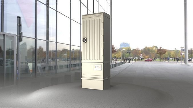 Electrical Distribution Cabinet 163 Low-poly 3D model