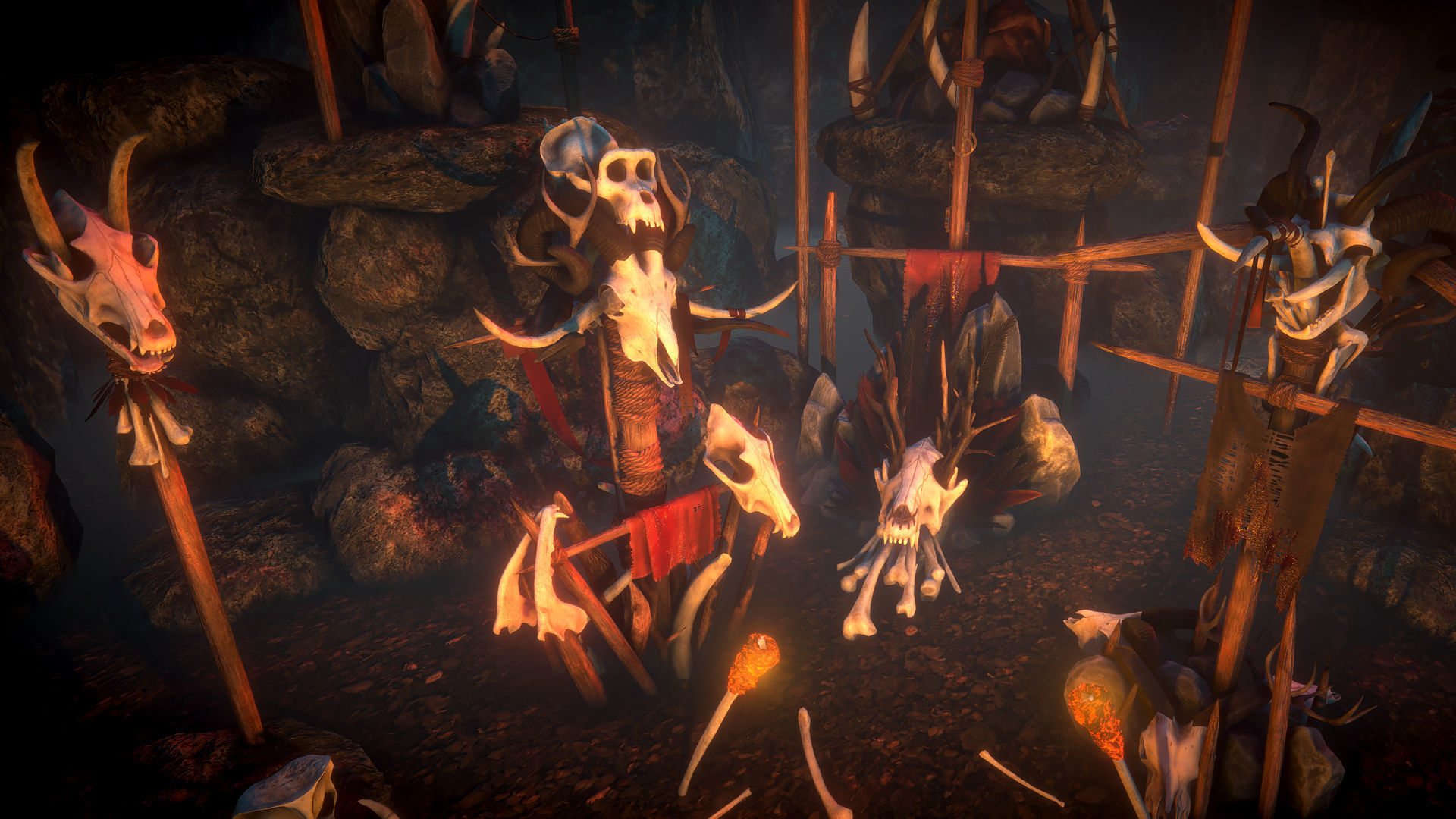 Tribal totems Low-poly 3D model_2