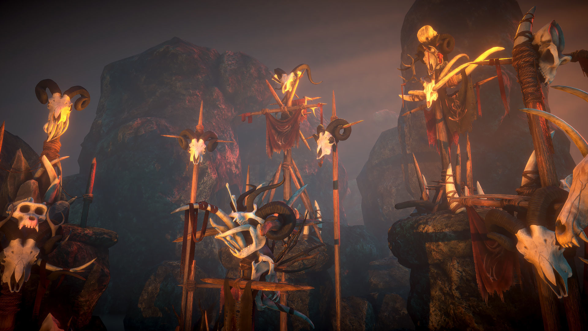 Tribal totems Low-poly 3D model_1