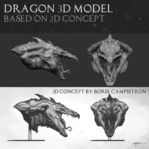 Dragon head 3D model 3D model
