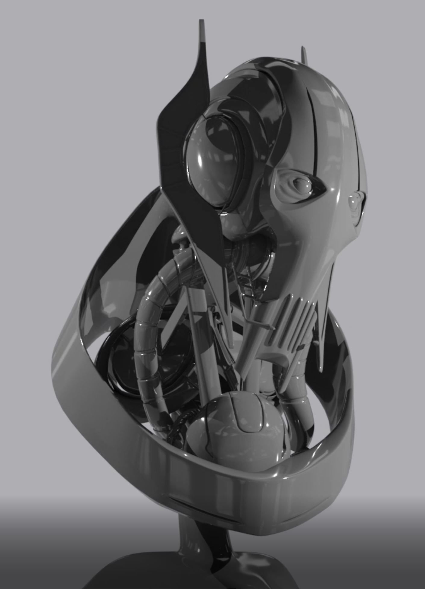 General Grievous Bust STL 3D print model_4