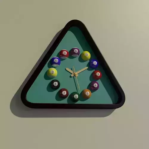 Wall clock billiard