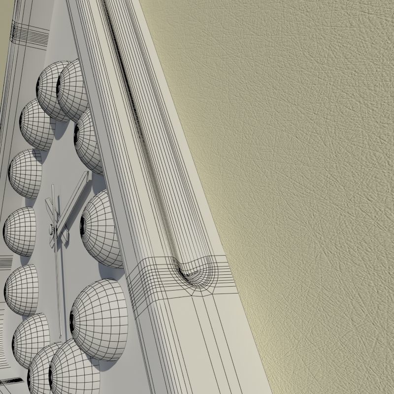 Wall clock billiard 3D model_16