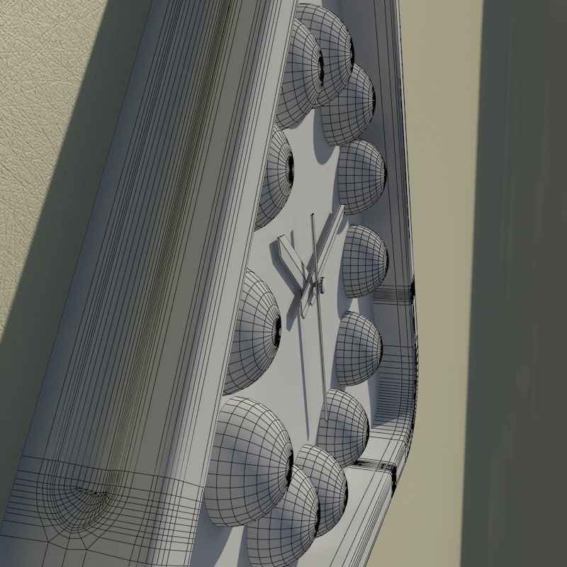 Wall clock billiard 3D model_14