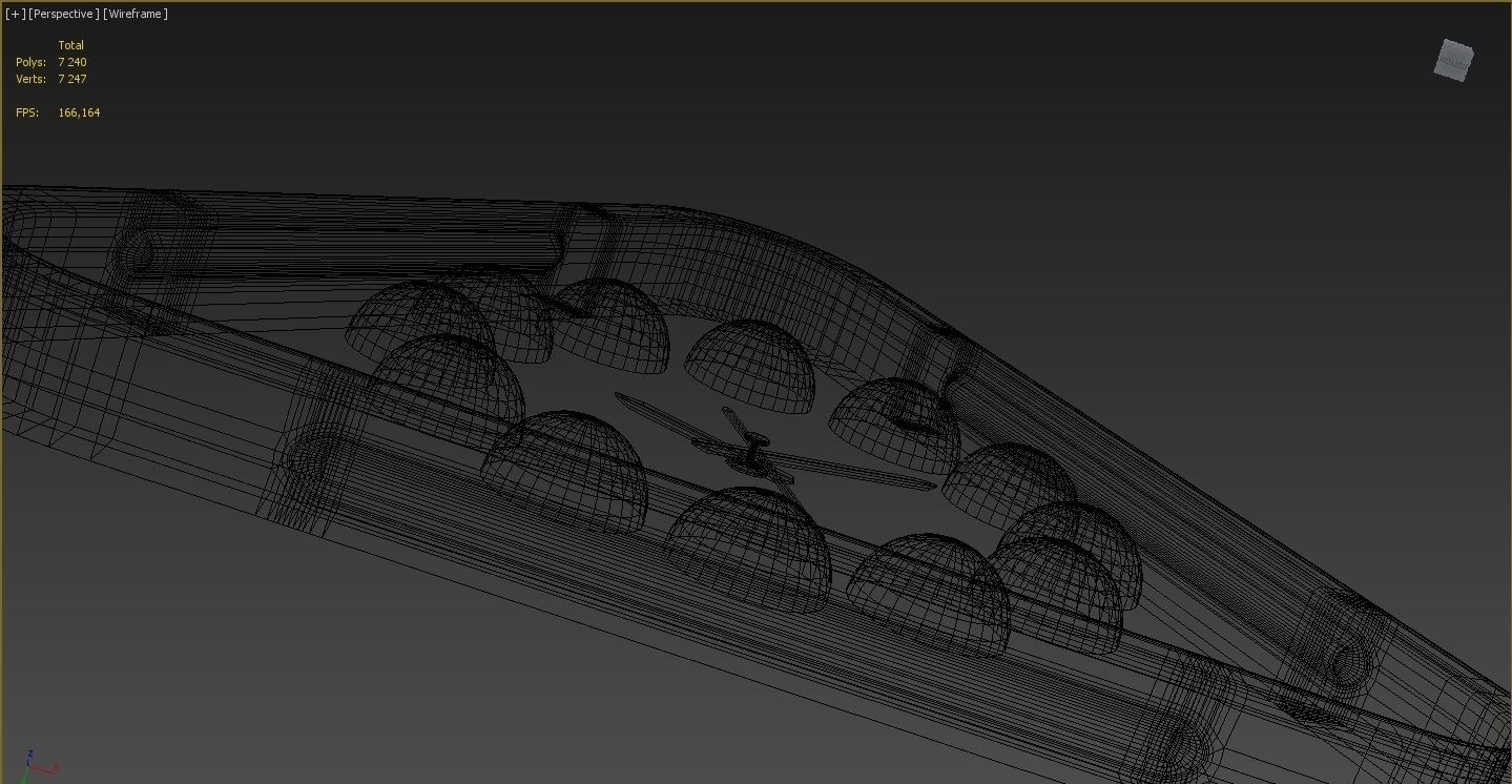 Wall clock billiard 3D model_25