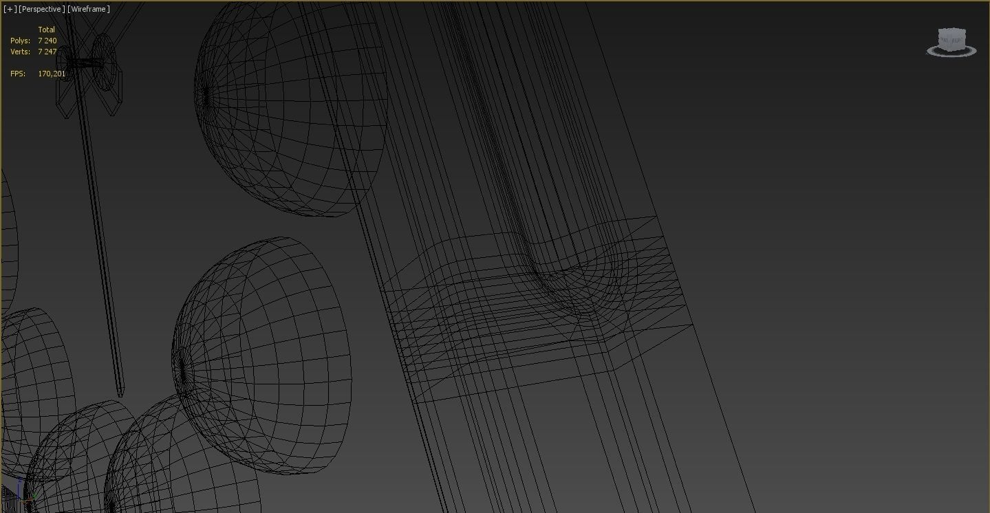 Wall clock billiard 3D model_27